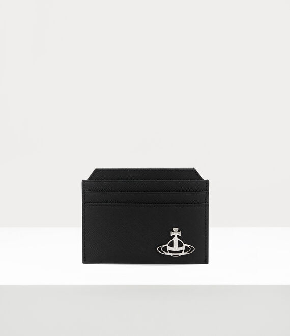 Vivienne Westwood Saffiano Slim Card Holder in black